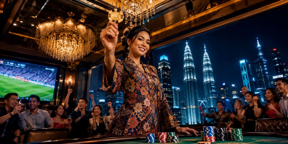 Suasana hiburan kasino di Kuala Lumpur dengan pakaian batik tradisional